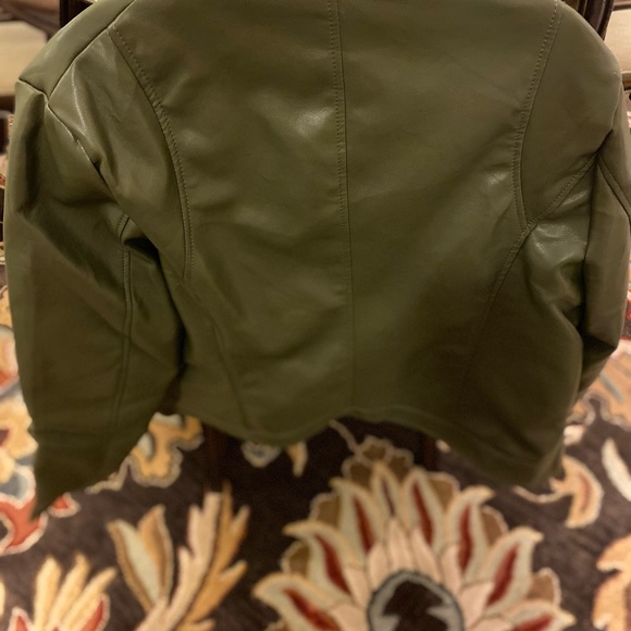Olive green moto jacket - Picture 3 of 3